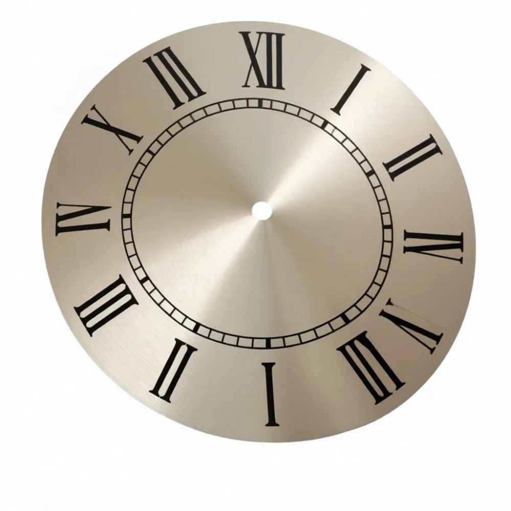 243mm DIY Aluminum Clock Dial Plate Roman Numeral Design Vintage Metal Accessory For Handmade Home Decoration Instruments