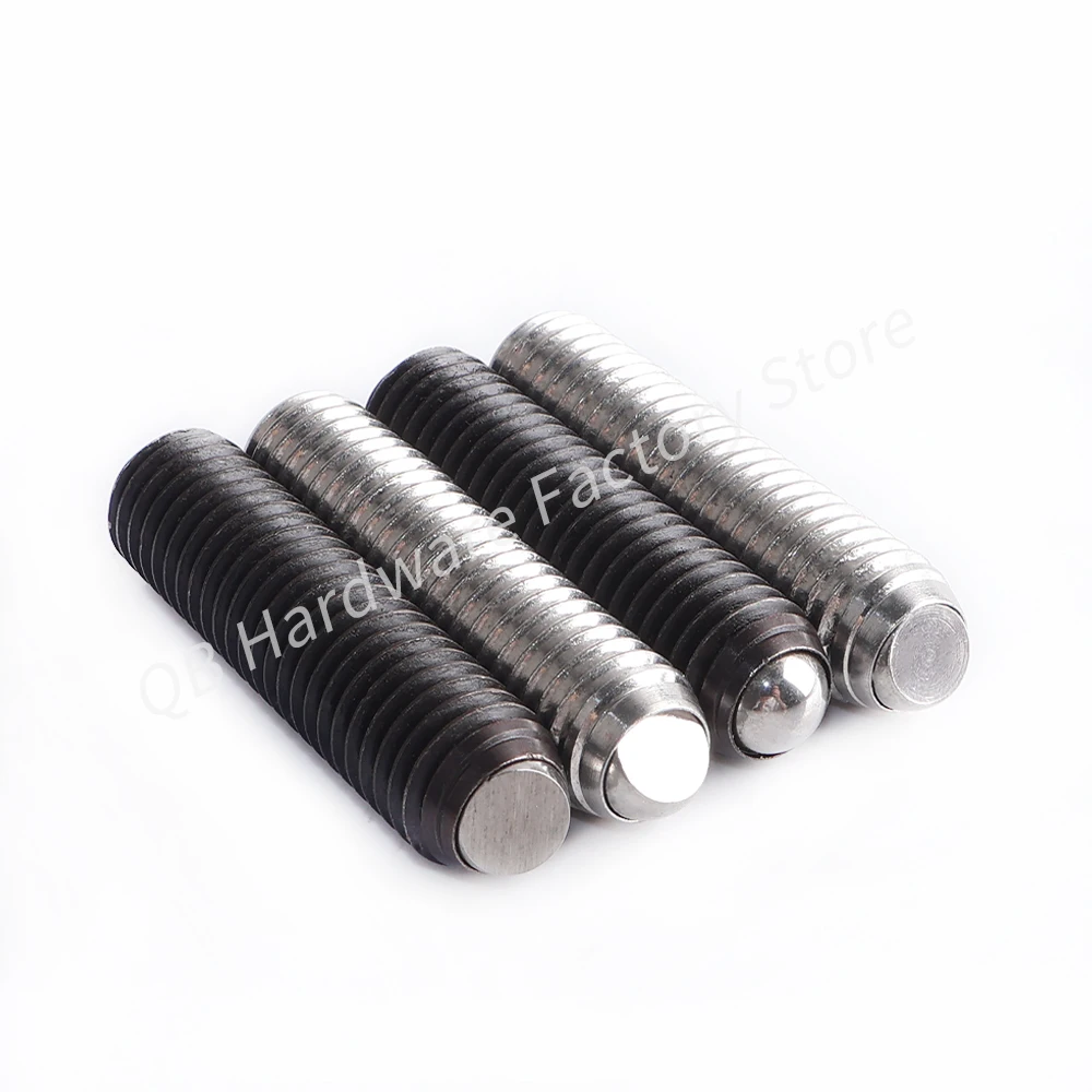 M4 M5 M6 M8 M10 M12 M16 M20 M4 304 Stainless Steel Black Hex Socket Allen Spring Ball Plunger Grub Point Set Screw Bolt