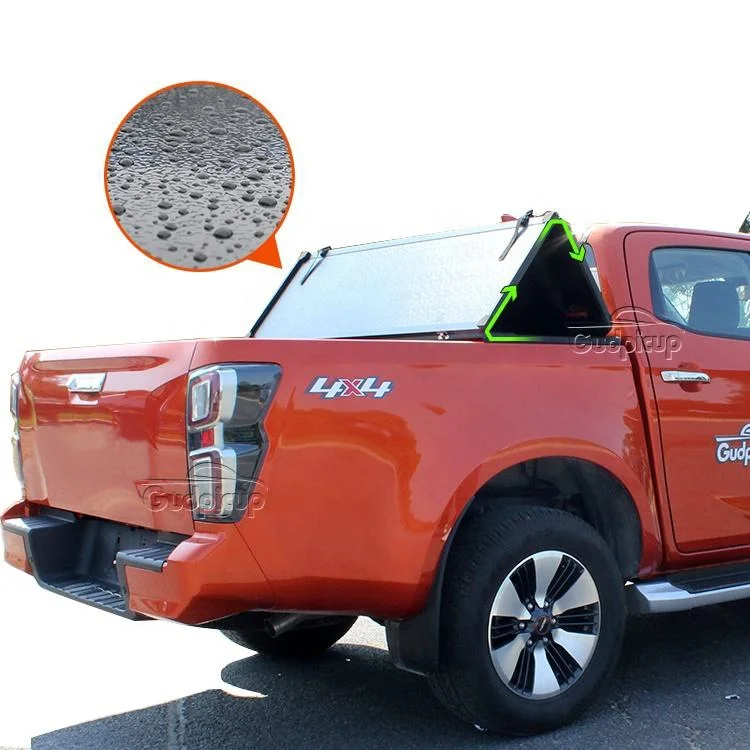 

Benext Truck Accessories Hard Folding Tri Fold Pickup Bed Covers Hilux Tonneau Cover for Hilux Vigo Revo