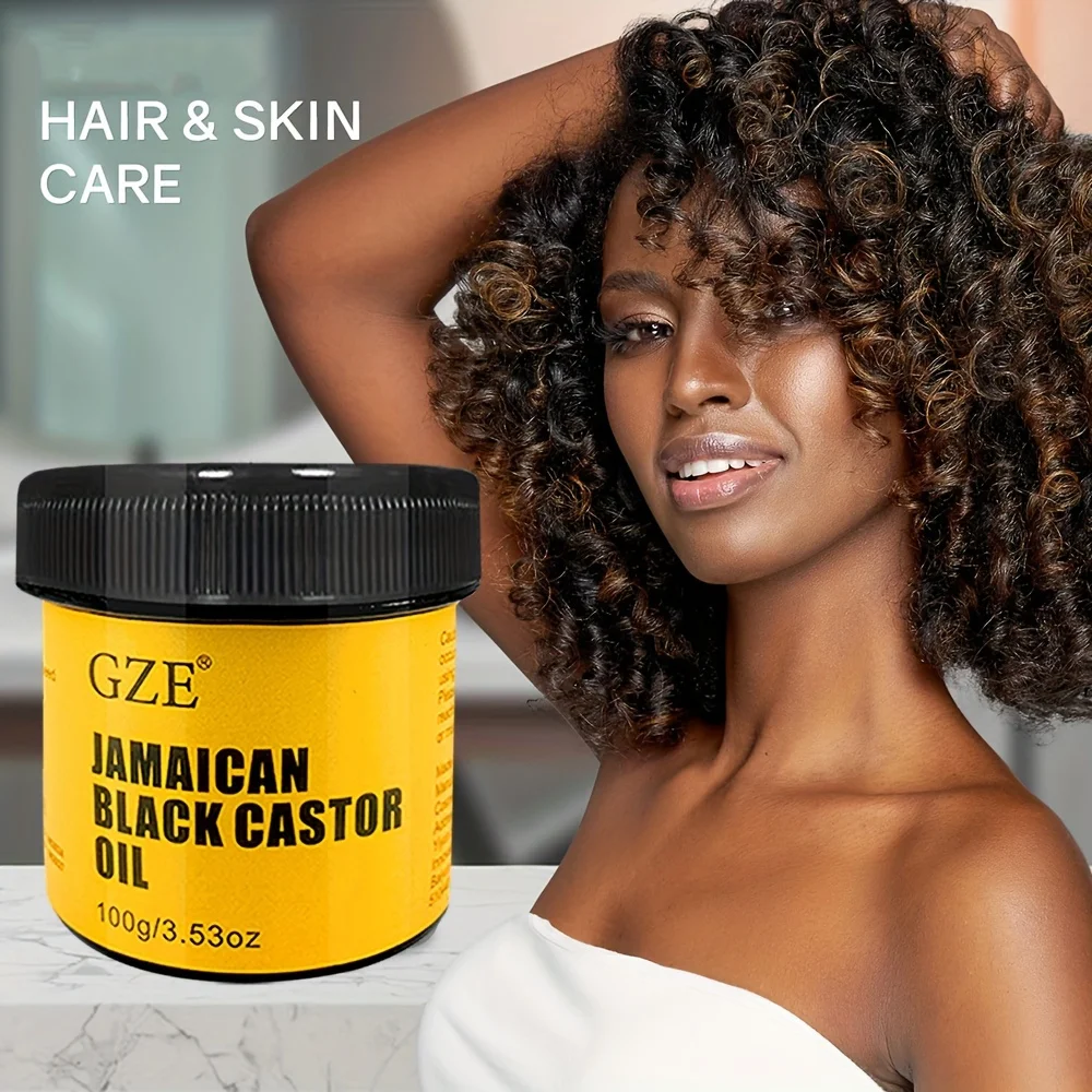 GZE JAMAICAN Black Castor Oil Pure Cold-Pressed for Hair Growth, Skin Moisturizing and Scalp Health - Promoting Thick Hair view 2