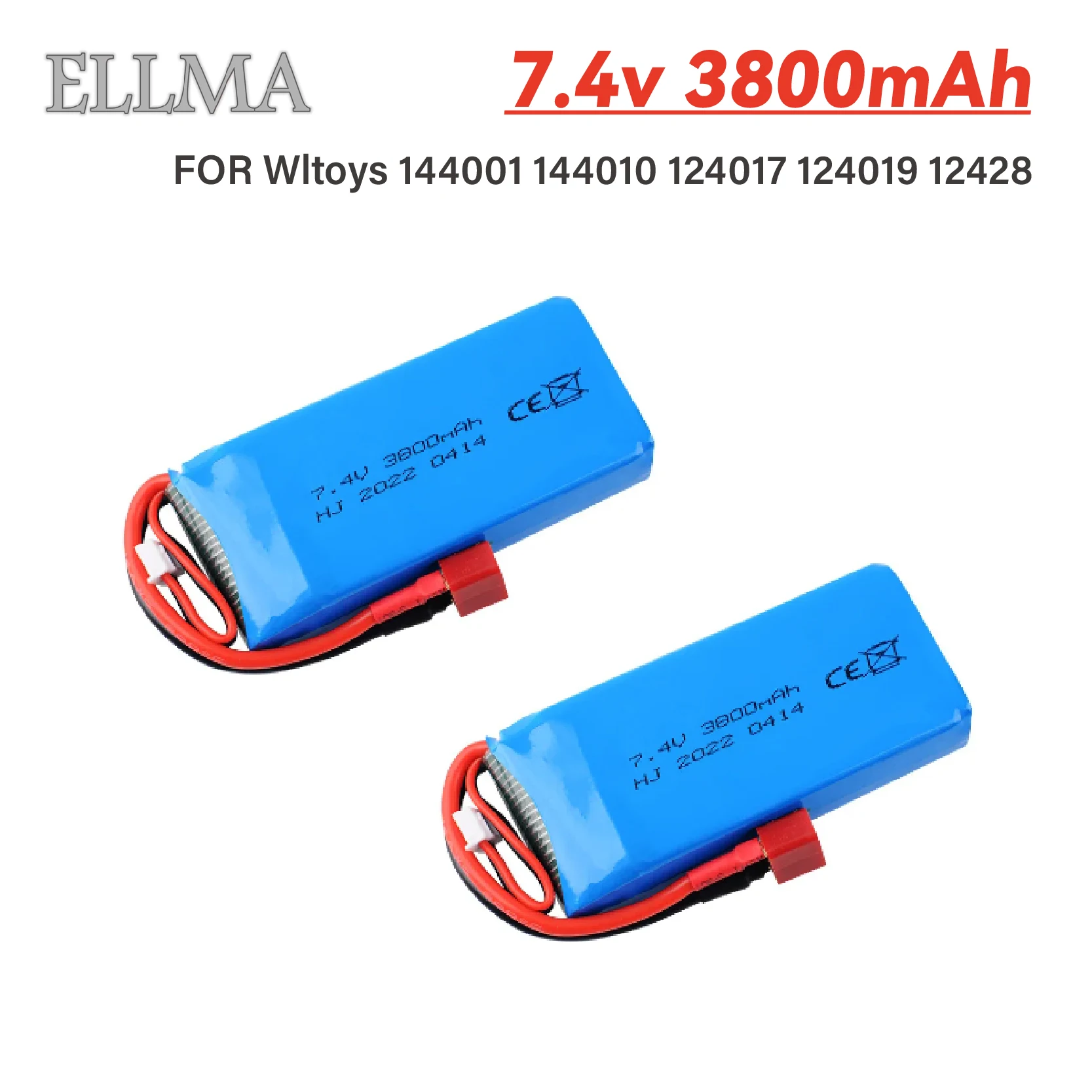 7.4V 3800mAh battery FOR Wltoys 144001 144010 124017 124019 12428 12423 for RC car boat 40c 7.4v Lipo Rechargable battery parts