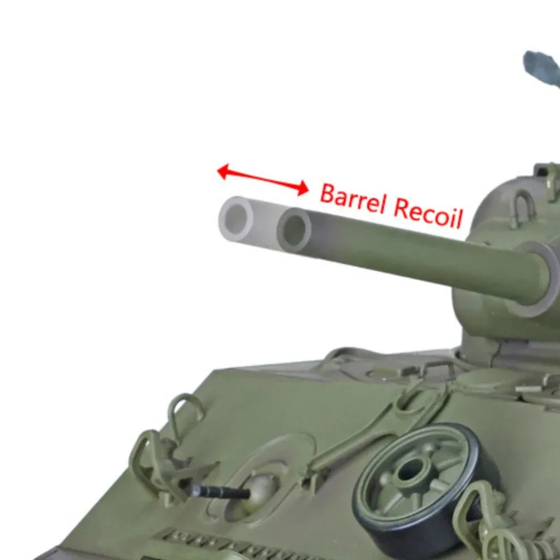 

HENG LONG 1/16 7.0 Plastic M4A3 Sherman RTR RC Tank Model 3898 Barrel Recoil Smoking BB Pellets 2.4G Outdoor Toys TH17666-SMT4