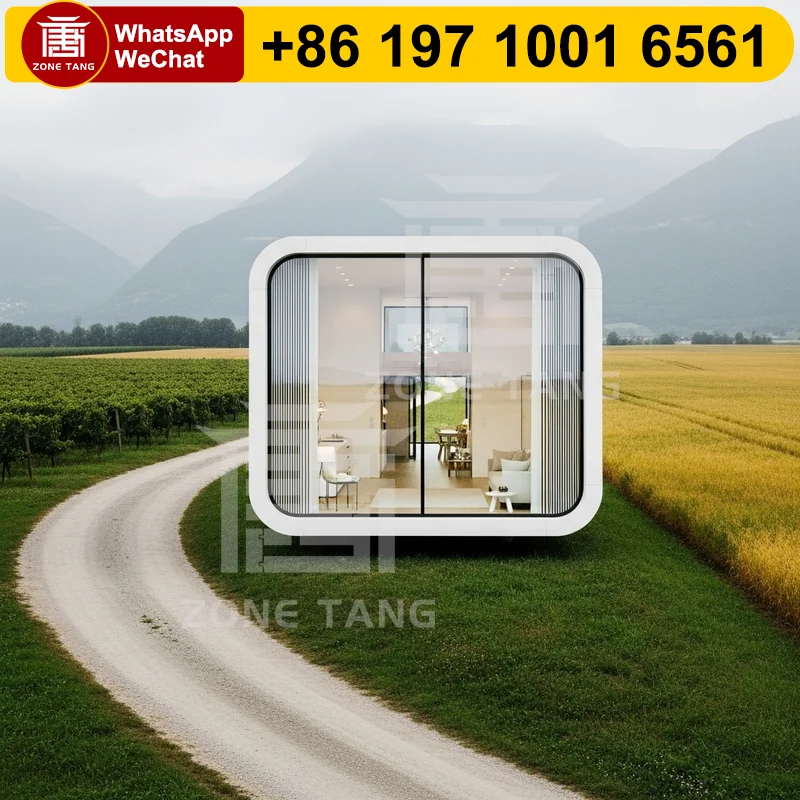 Casa fabricada, casa contenedor, Villa, sitio de carbón, casas móviles asequibles para alquiler, Villa prefabricada, casa cápsula de manzana, Villas