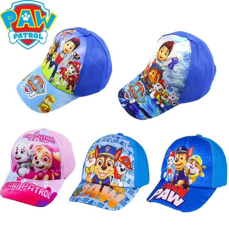 

Paw Patrol Hat Cartoon Chase Marshall Rocky Skye Anime Figures Movie Printed Sun Protection Baseball Cap Kids Birthday Gifts