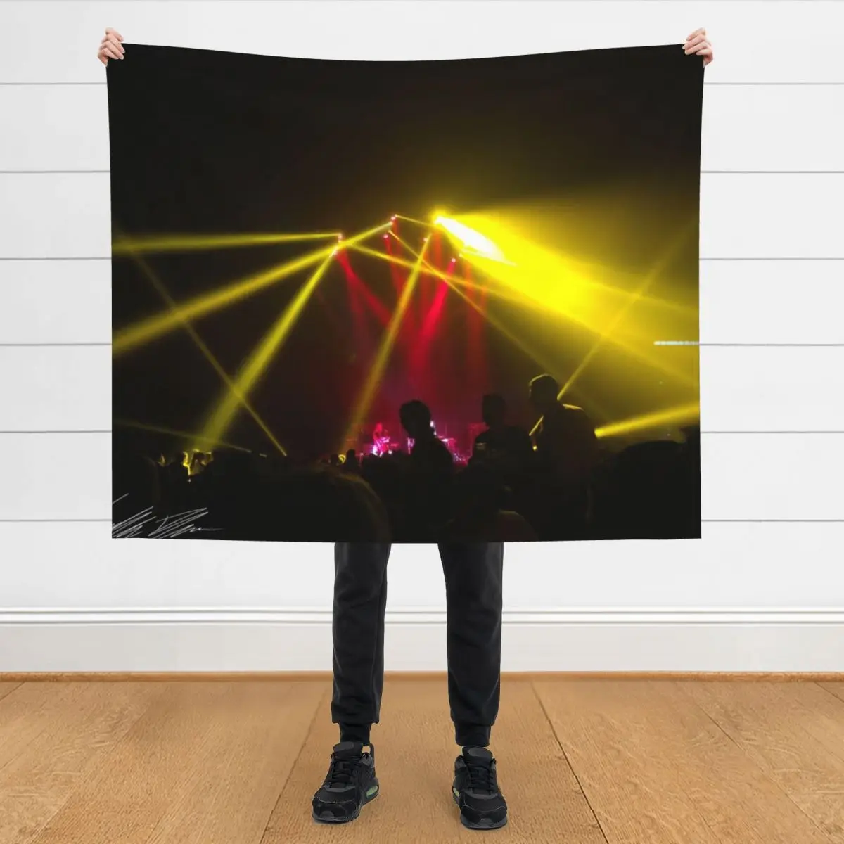 

Yellow Laser Lights Throw Blanket Bed Fashionable Shaggy for winter Decorative Sofa Blankets