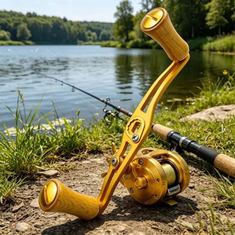 

Aluminum Alloys Double Handle Fishing Reel Handle Fishing Reel Arm Enhancing Angling Precisions Fishing Reel Arm Handle 24BD