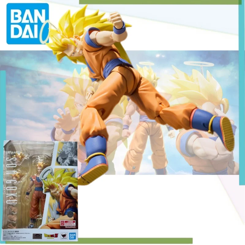

Bandai Original Anime Model Action Figure Dragon Ball SHF Super Saiyan 3 SON GOKU Toys For Kids Christmas Gift Collectible Model