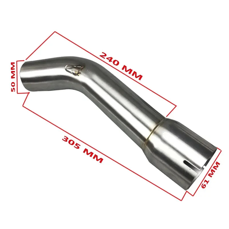 أنبوب عادم للدراجة النارية متوسط الوسط ، كاتم صوت دائري ، أنبوب وصلة FZ 1 ، مناسب لياماها 1000 FZ1 FZ1-fz1500