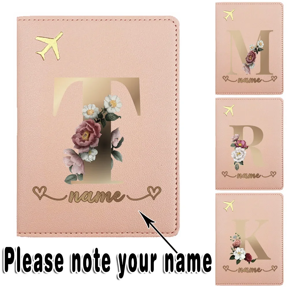 

Customized Name Leather Passport Cover Protective Wallet Case Portable Passport Holder Organizer Book Pocket Travel Accessories