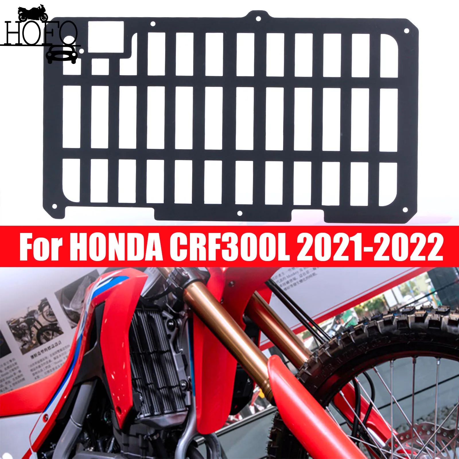 

Radiator Grille Guard Cover Protector For HONDA CRF300L CRF300 Rally 2021-2022