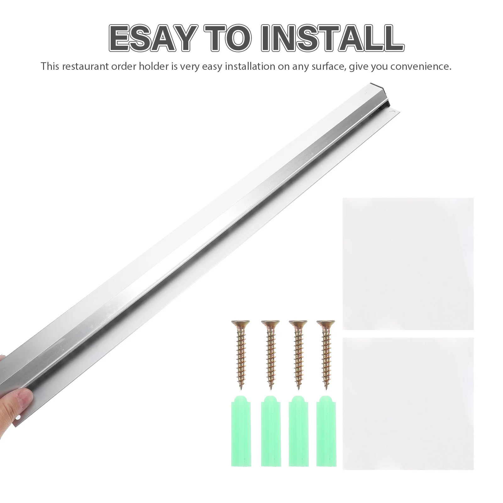 

Aluminum Alloy Restaurant Order Ticket Holder Slide Check Rack for Kitchen Note Paper Organizer Efficient Bill Orders Fixer