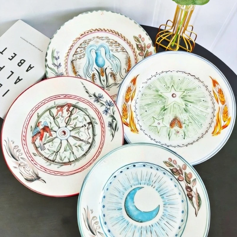 Creative Ceramic Steak Plate Set Combination Household Hand-Painted Style Western Food Star Series Plate