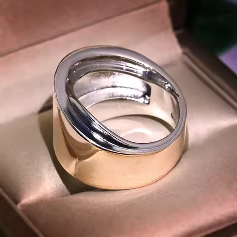 Personality High-end Wave Design Ring Comfort Ring Women Wedding Silver Rose Gold Color Blend Jewelry Trend New Holiday Gift