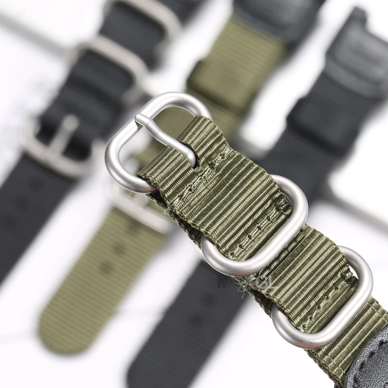 Nylon Strap for Casio SGW100 SGW-100 Watch Band Replacement SGW-100-1V SGW-100-1VDF Sport Watchband GW-3500B Canvas Bracelet