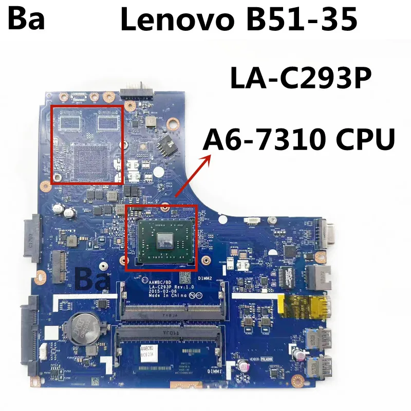 

Материнская плата для ноутбука Lenovo B51-35 с центральным процессором 100% протестирована полностью