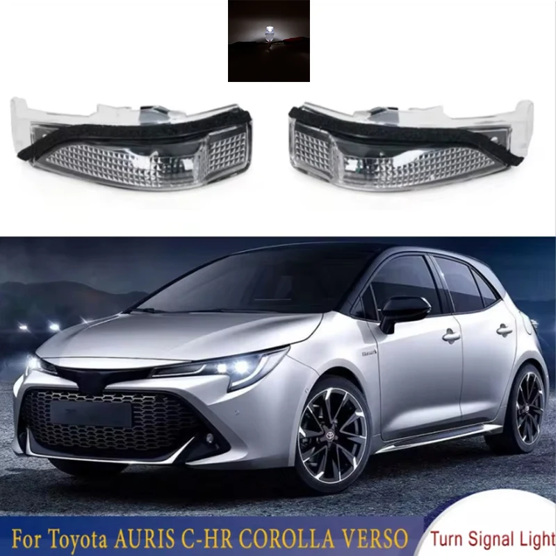 

For Toyota Auris C-HR Corolla Verso Avensis Rearview Mirror Turn Signal Light LED Indicator Lamp With Bulb 81741-02040