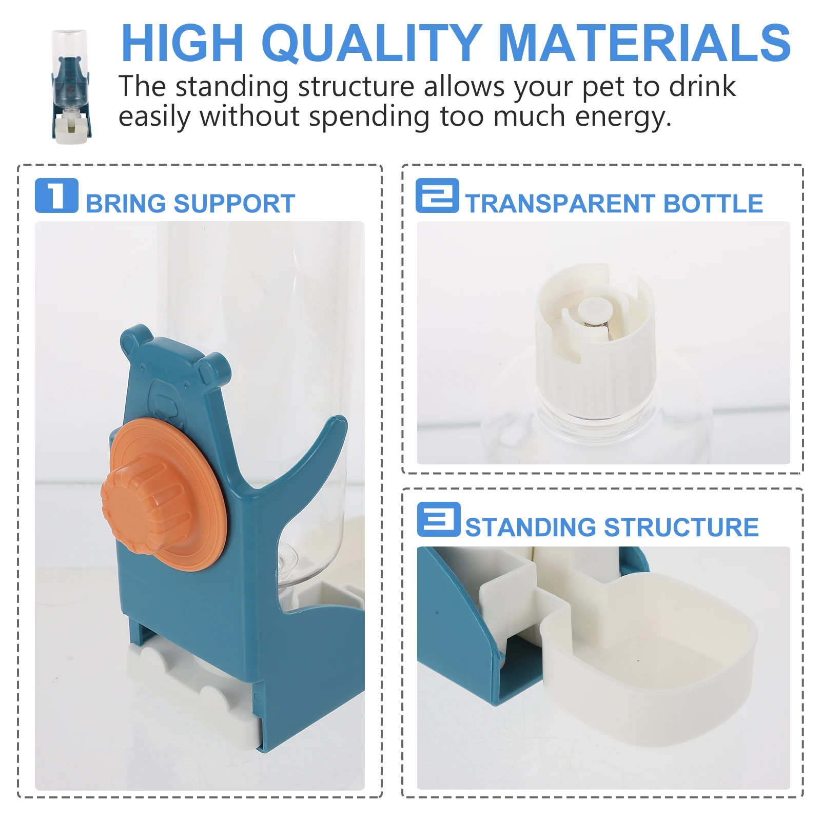 

1pc Feeder Hanging Automatic Kettle For Dog Cat Puppy Lightweight Durable Pp Material Large Capacity Easy Clean Pet Supplies