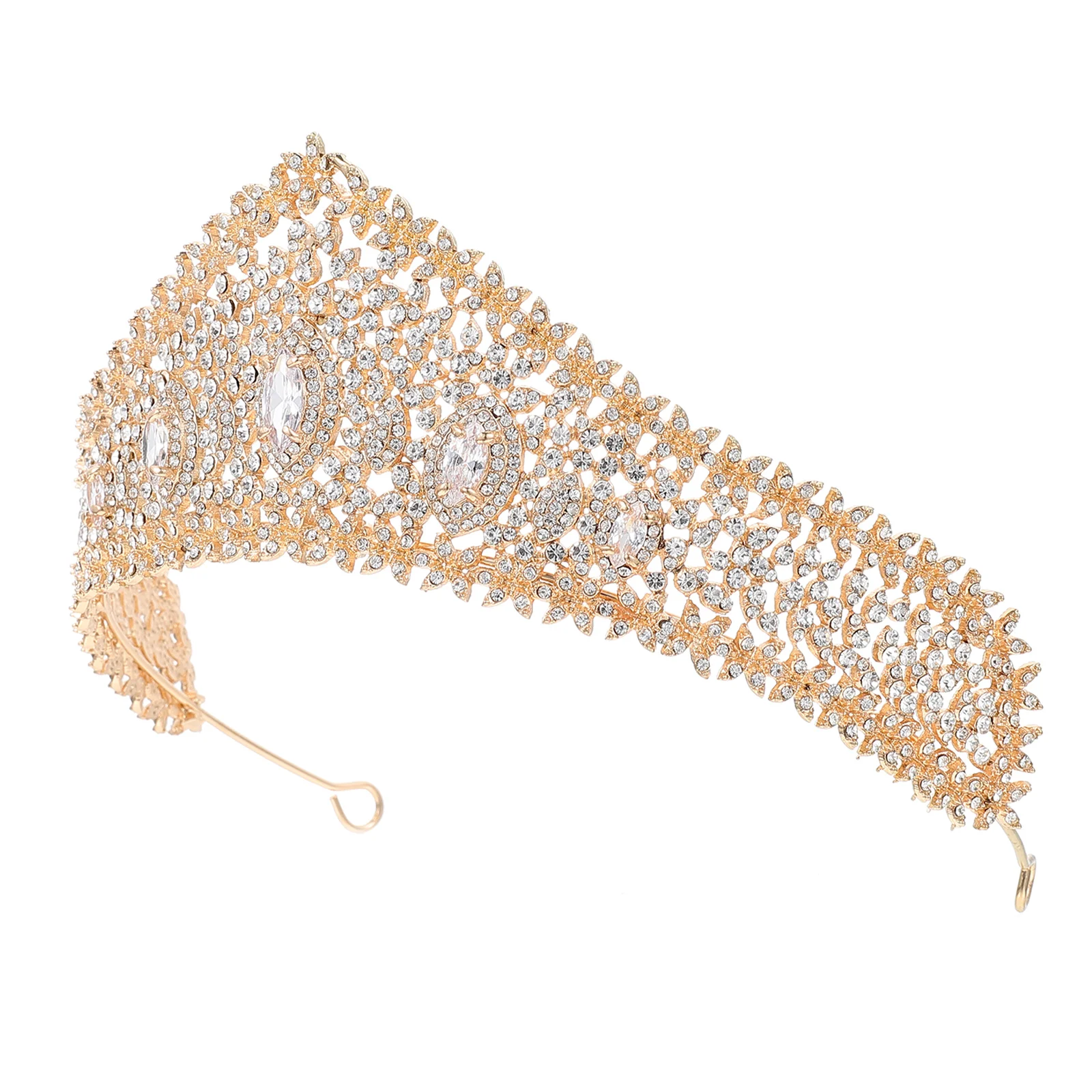 

Bridal Crown Headdress Wedding Hair Accessories Alloy Rhinestone Bride Princess Tiaras For Parties Photoshoot Props