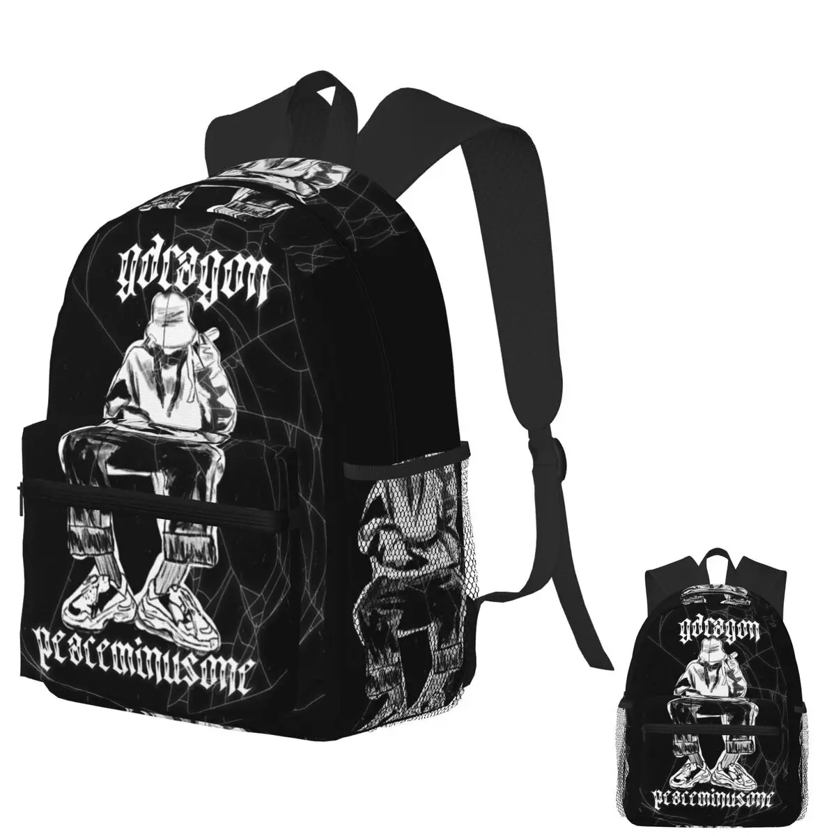 

Студенческий рюкзак Peaceminusone, школьная сумка, походный дорожный рюкзак для мальчиков и девочек, модная сумка для книг, сумки на плечо