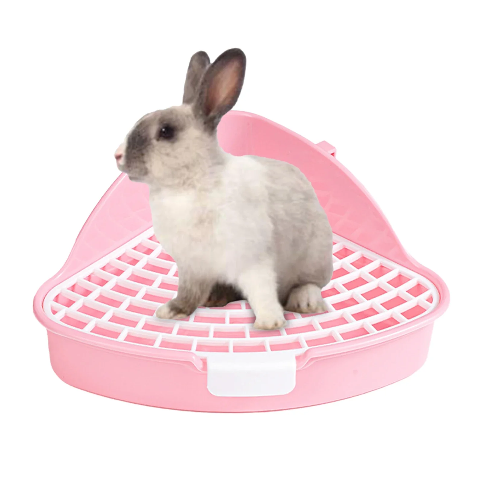 Rabbit Litter Tray Toilet Animal Potty Trainer Bunnies Corner Toilet Box for Ferret Hamster Dragon Cat Guinea Pig Dutch Supplies view 2