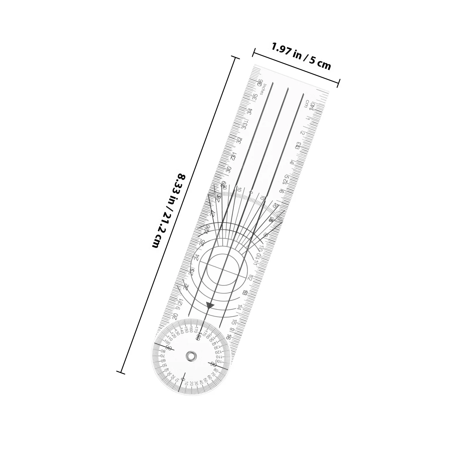 Picture 4: 4Pcs Protractor Angle Finder Tool Clear Plastic Goniometer for Accurate Angle Measurement Foldable Design Ideal for Medical