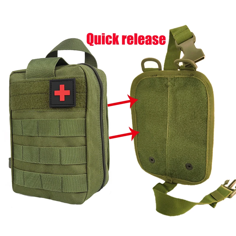 Molle Pouch Edc Medical Bag, Pacote de emergência masculino, Kits de primeiros socorros ao ar livre, Camping Bag