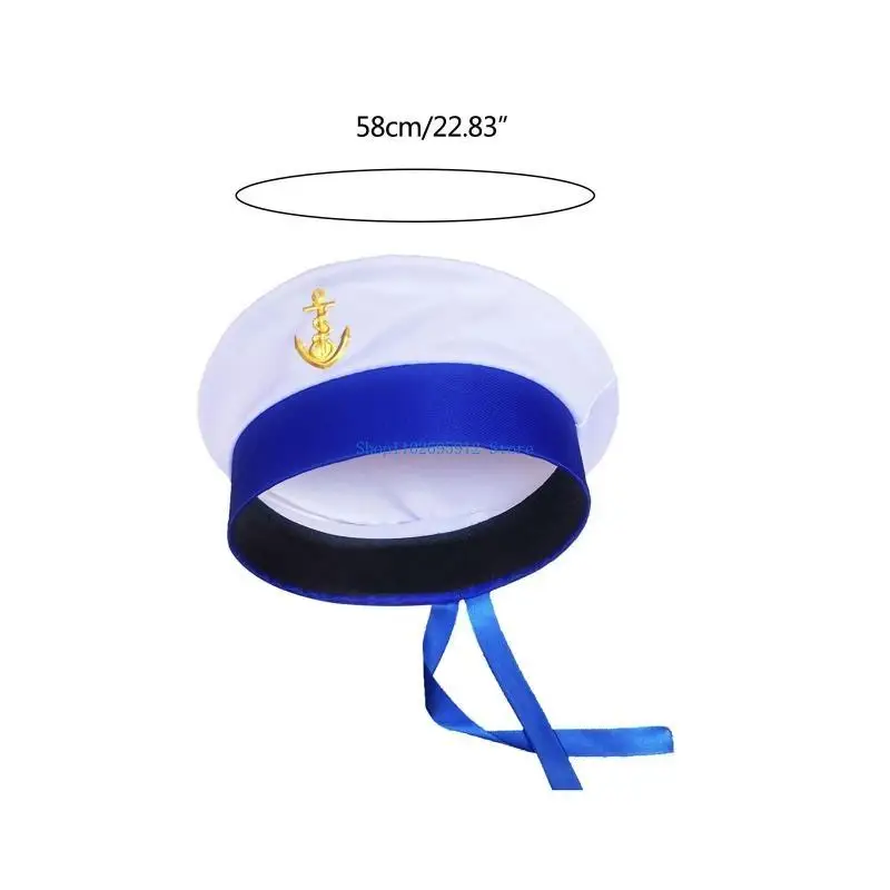 N7YE قبعة بحار بحار الكابتن زي بحار قبعة يخت الكابتن قبعة البحرية البحرية
