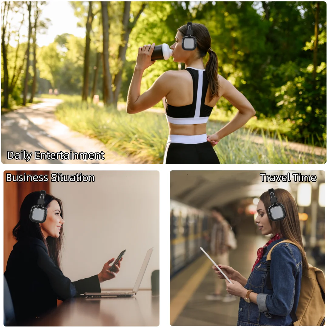 سماعات رأس لاسلكية فوق الأذن قابلة للطي للكمبيوتر سماعات بلوتوث إلغاء الضوضاء HIFI سماعة رأس ستيريو للألعاب