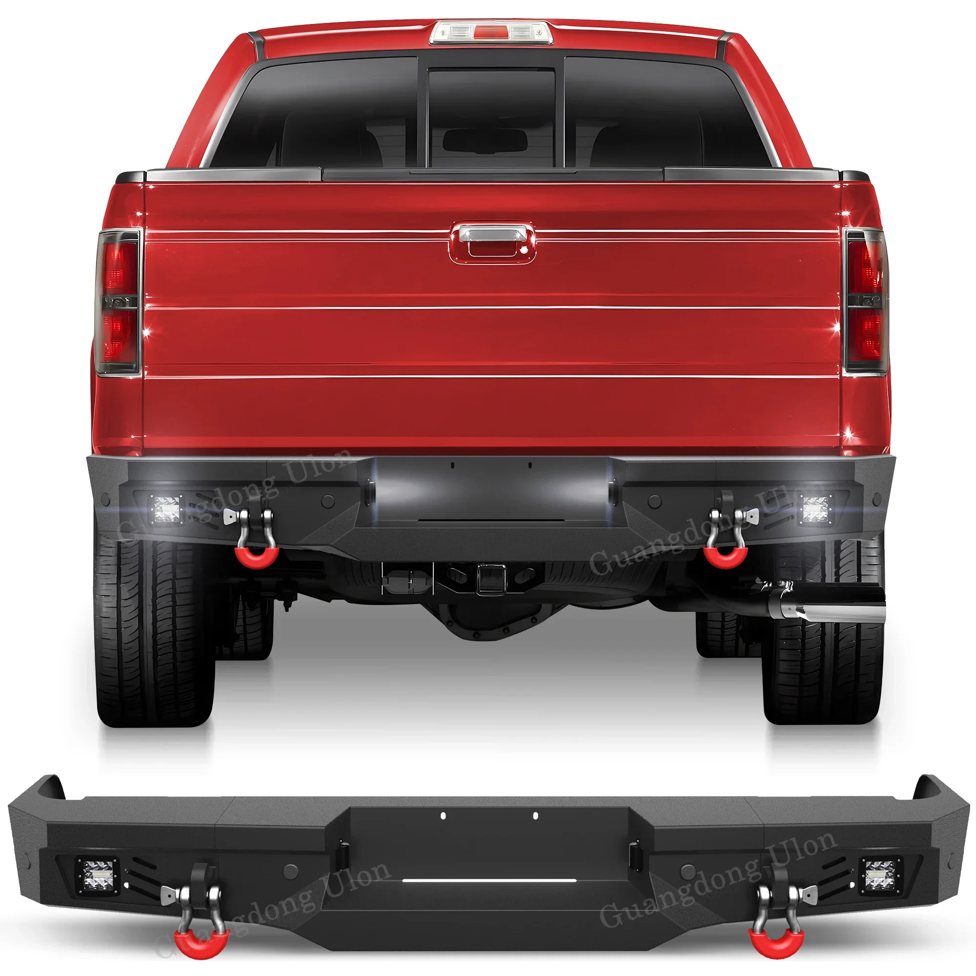 

New Product Wholesale Steel Rear Bumper for Ford F-150 Car Accessories fit 2009-2014 F150 (Excluding Raptor) Pickup Truck,Black