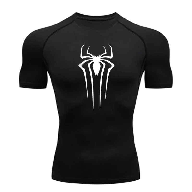 

New Compression Shirt Men Fitness Gym Super hero Sport Running T-Shirt Rashgard Tops Tee Quick Dry Short Sleeve T-Shirt For Men