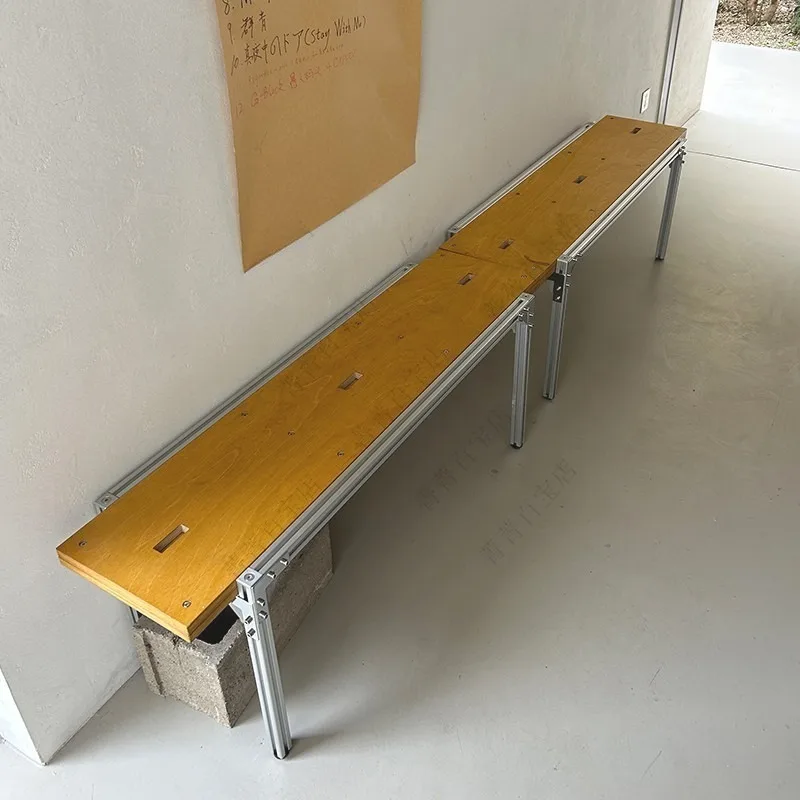 Nordic Wooden Patio Benches Coffee Shop Decoration Indoor Benches Bakery Outdoor Strong Durable Benche Outdoor Furniture