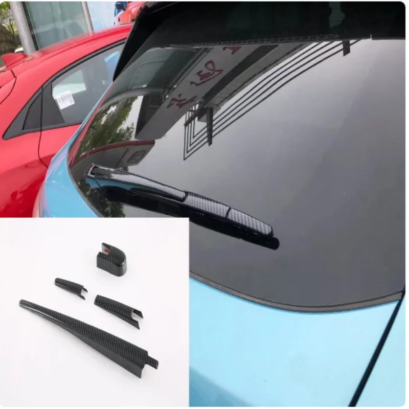 

For Honda E:NS1 ENS1 E:NP1 2022 -2024 Carbonfiber chrome Car Rear Window Tail Windscreen Wiper Cover Rear Wiper Clean Frame Trim