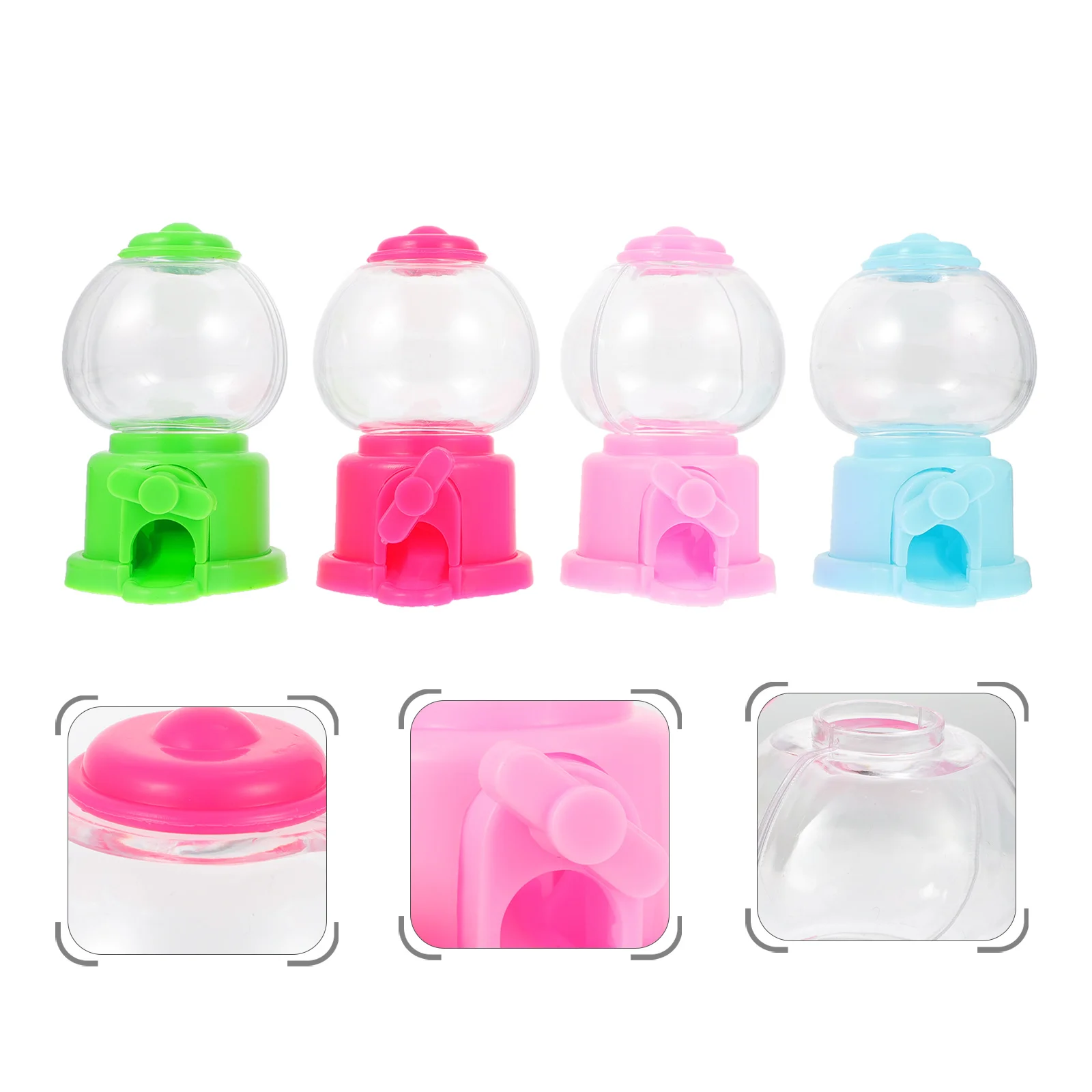 

4 Pcs Mini Manual Gashapon Machine Toy Child Toys for Kids Grabbing Catcher Money Bank Creative