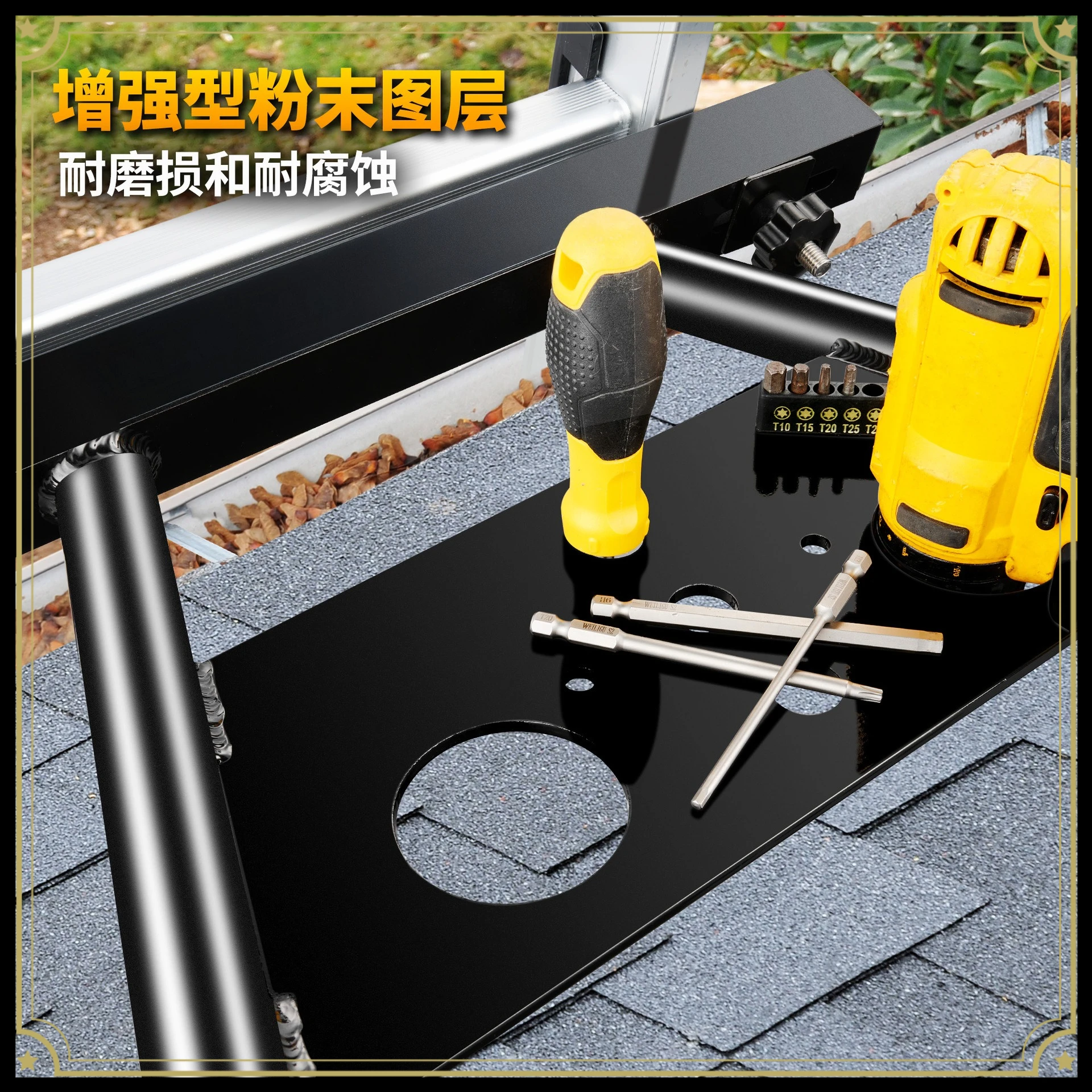 Ladder Stabilizer Wall Bracket, Aviation Aluminum Adjustable Outriggers for Household Hook Ladder, Sky Ladder Holder