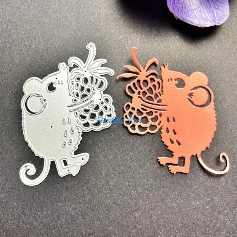 

U2JC Mouse Metal Cutting Dies DIY Craft Carbon Steel Embossing Template Stencil Scrapbooking for Card Die Cuts Mold Decor