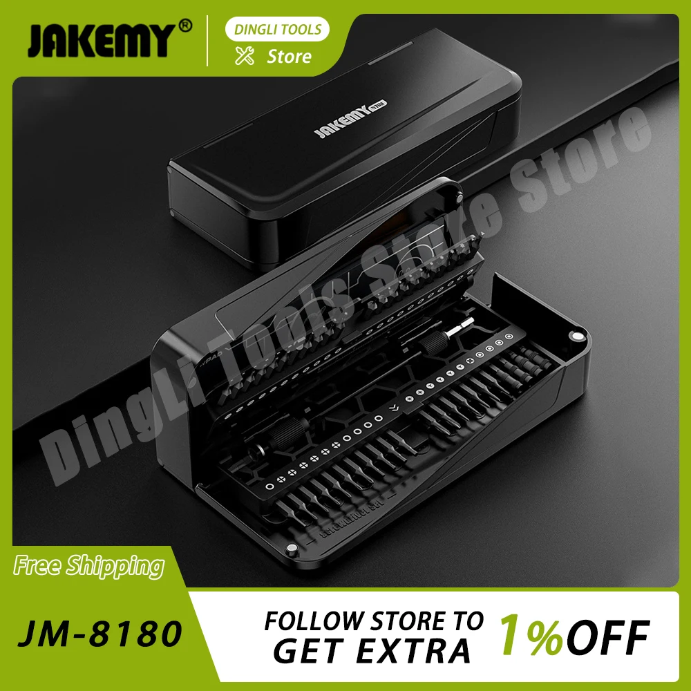 

Jakemy Jm-8180 Mini Precision Screwdriver Sets Chrome-Vanadium Steel Glasses Computer Phone Service Magnetic Screwdriver Tools