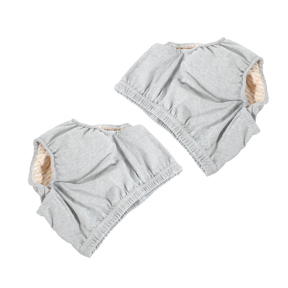 

2pcs Grey Anti-leak Adult Diapers Reusable Washable For Women Cotton Pants Elderly