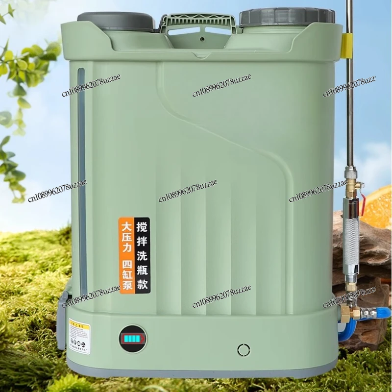 

Four-cylinder Pump Agricultural, Machine Stirring and Flushing, Electric Sprayer, Lithium Battery Backpack, High Pressure Spray