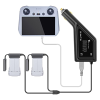 3-in-1 Dual Charging For Mini 3 Mini 4 Car Charger Remote Charger with USB Port for Mini 3 Pro Mini 4 Pro Drone Accessories
