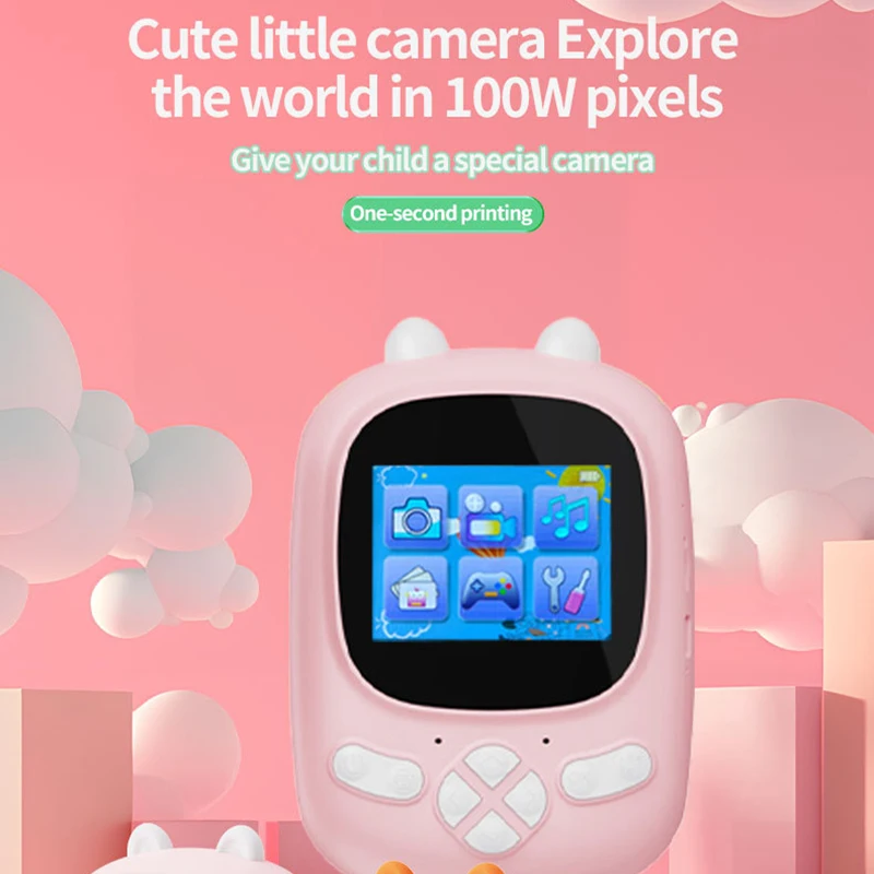 New Q2 Children's Camera Polaroid Print Photo Toy Can Take Photos, Portable High-definition Video Digital Camera