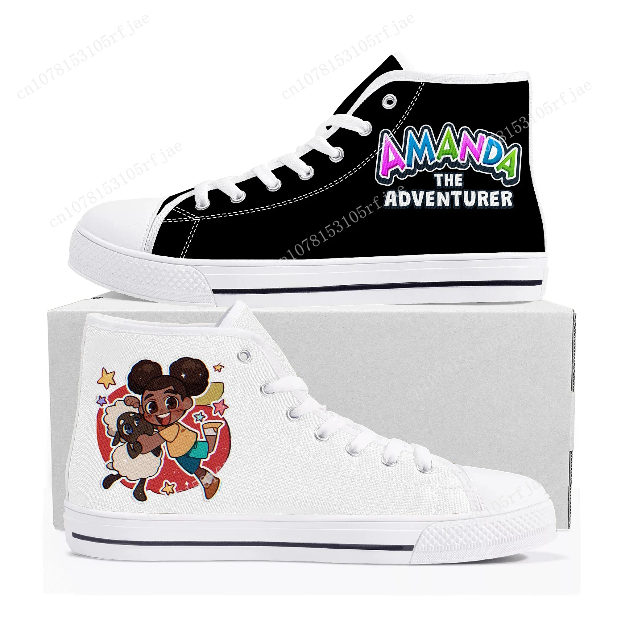Amanda the Adventurer High Top High Quality Sneakers Mens Womens Teenager Canvas Sneaker Casual Couple Shoes Custom Made Shoe