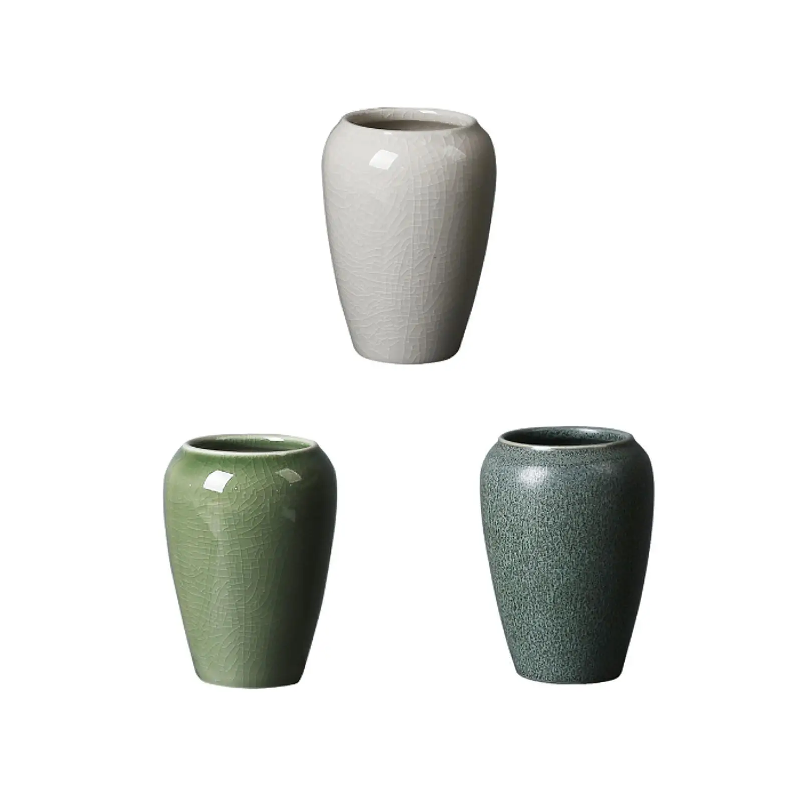 Ceramic Succulent Plant Pot Small Porcelain Flower Vase Mini Bonsai Planter for Office Garden Centerpieces Desktop Decoration