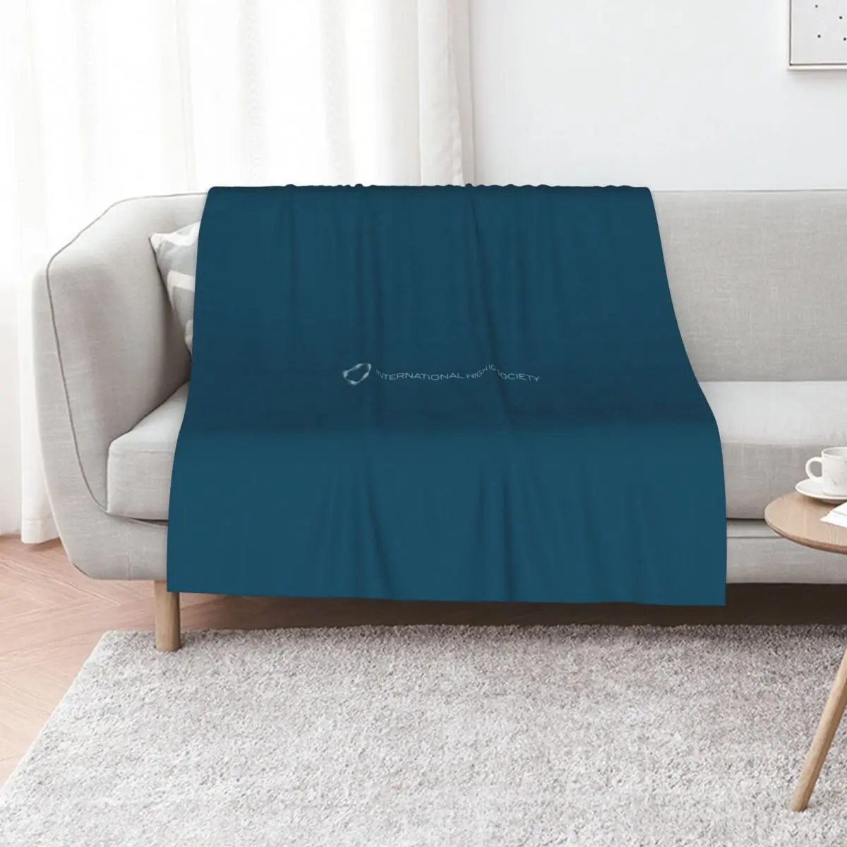 International High IQ Society - Logo Blue Throw Blanket Soft Summer Camping for sofa Hairy Blankets