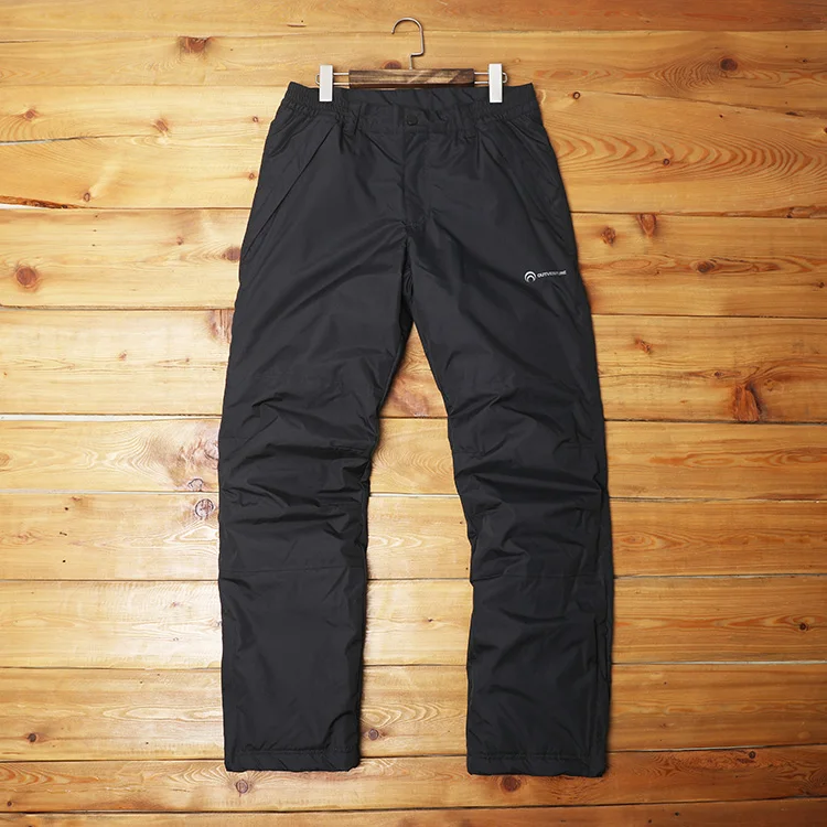 Men's Winter Outdoor Cotton Ski Pants Windproof Waterproof Warm Fleece Trousers Large Size Casual Fashion Basic Color
