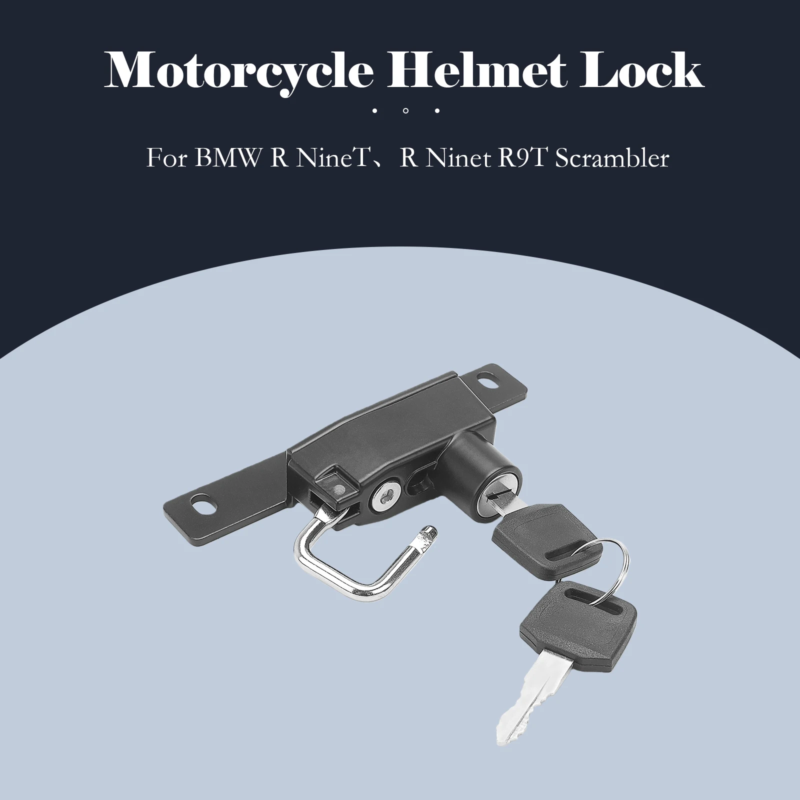 

Motorcycle Helmet Lock Kit For BMW Rnine T R9t Ninet Helmets Security Anti-Theft Lock Rust-Proof Aluminum Right Side Accessories