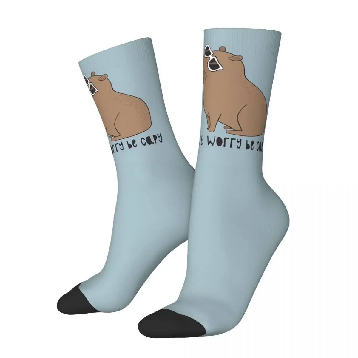 Chaussettes de basket-ball respirantes pour hommes et femmes, Hip Hop Vintage, Be Capy, Awesome elin, Capybara, Unisex, Harajuku, Funny Happy Crew