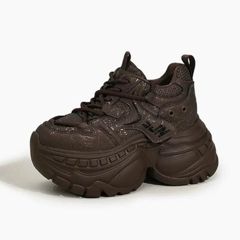 

Platform Sneakers for Women Casual Chunky Heeled New Women Spring Autumn Mixed Color Female Height Increase Sport Vulcanize Shoe