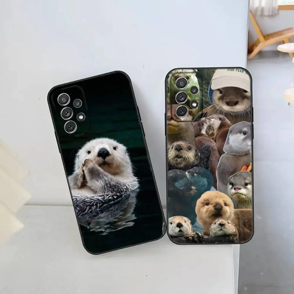

Cute Animals Otters Phone Case For Samsung S25,S24 Ultra,S20,S30 plus,S22 plus,S23,S30 ultra 5G Silicone Cover