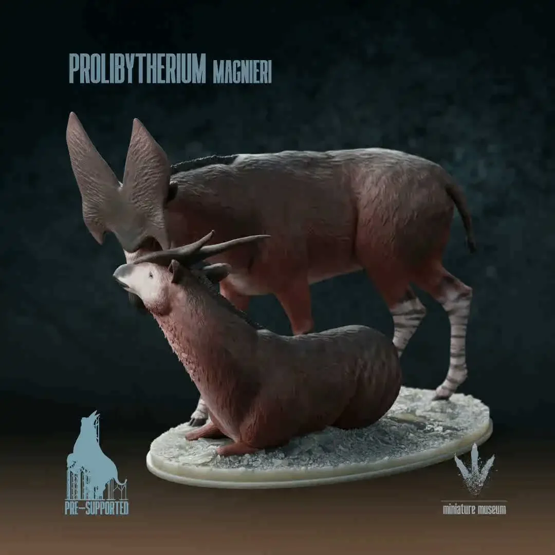 1/20 9cm Prolibytherium Model Toy Ancient Extinct Life Model Gk Customize Even-toed Ungulate Prolibytherium Would