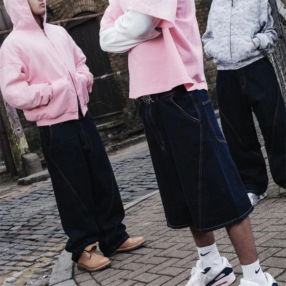 

Faionable печатная вышивка букв High Street повседневные широкие джинсы orts Mertra летнее новое поступление женские джинсовые orts